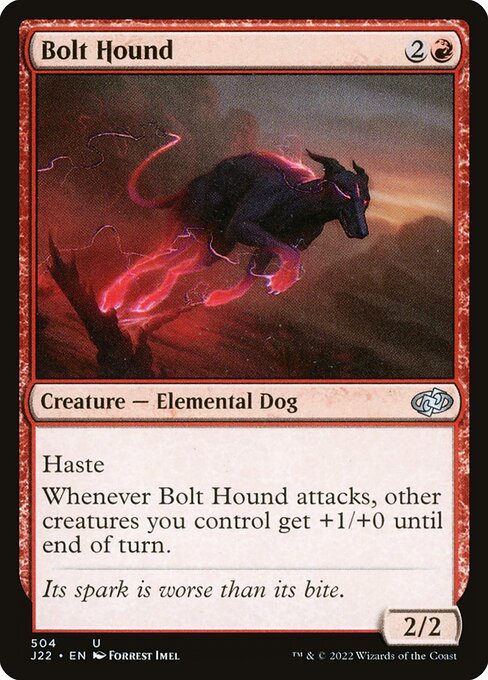 naokuroshop MTG [J22][504][赤][U][EN][雷光の猟犬/Bolt Hound] NM