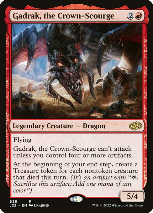 naokuroshop MTG [J22][538][赤][R][EN][冠滅ぼしのガドラク/Gadrak, the Crown-Scourge] NM