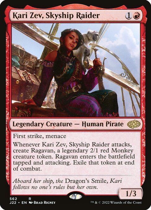 naokuroshop MTG [J22][562][赤][R][EN][航空船を強襲する者、カーリ・ゼヴ/Kari Zev, Skyship Raider] NM