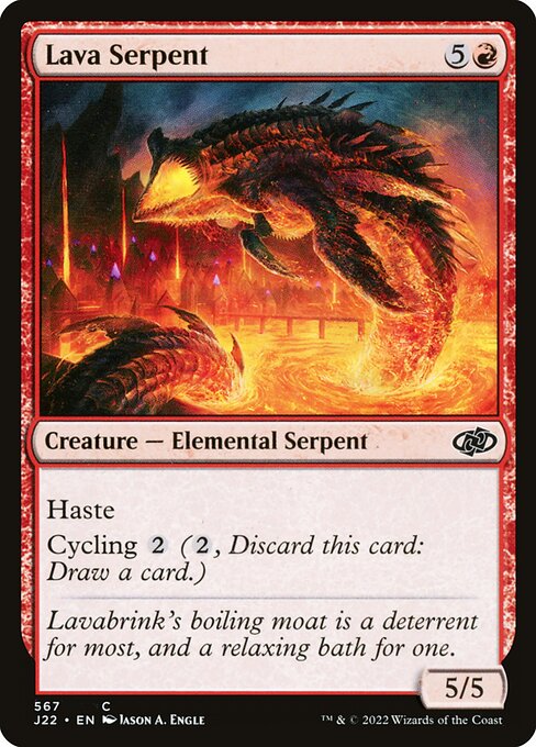 naokuroshop MTG [J22][567][赤][C][EN][溶岩の海蛇/Lava Serpent] NM