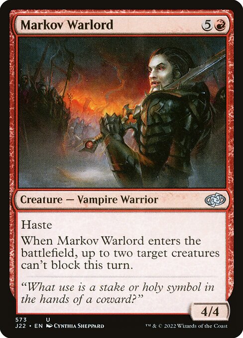 naokuroshop MTG [J22][573][赤][U][EN][マルコフの大将軍/Markov Warlord] NM