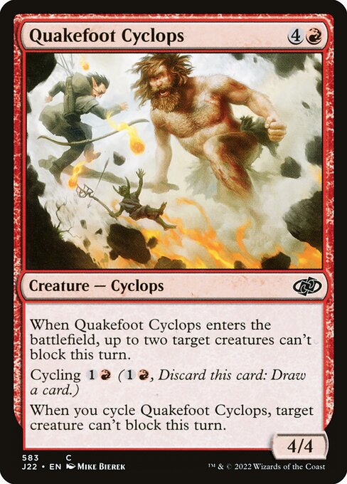 naokuroshop MTG [J22][583][赤][C][EN][震足サイクロプス/Quakefoot Cyclops] NM