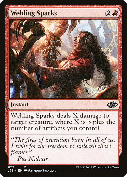 naokuroshop MTG [J22][623][赤][C][EN][溶接の火花/Welding Sparks] NM