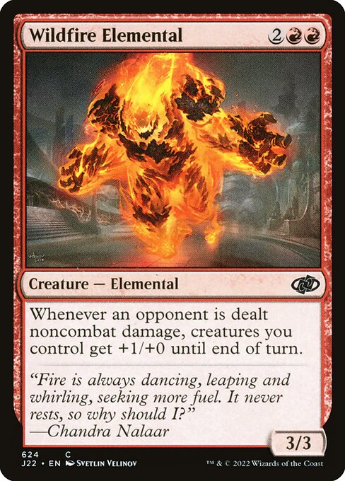 naokuroshop MTG [J22][624][赤][C][EN][野火の精霊/Wildfire Elemental] NM