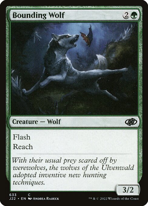 naokuroshop MTG [J22][633][緑][C][EN][跳ねる狼/Bounding Wolf] NM