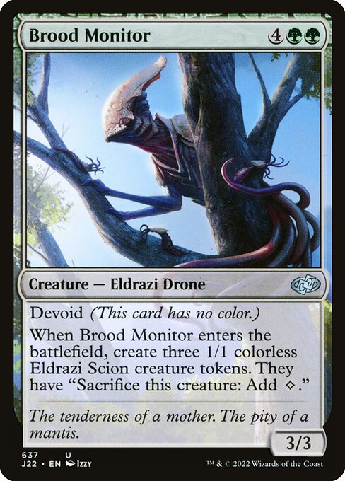 naokuroshop MTG [J22][637][緑][U][EN][血統の観察者/Brood Monitor] NM