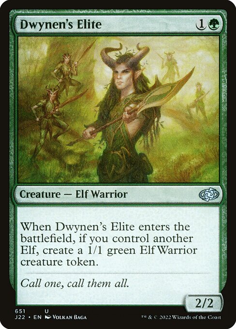 naokuroshop MTG [J22][651][緑][U][EN][ドゥイネンの精鋭/Dwynen's Elite] NM