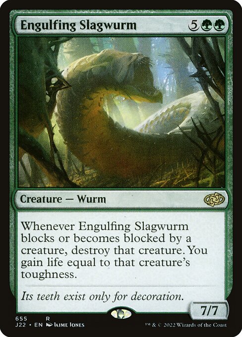 naokuroshop MTG [J22][655][緑][R][EN][飲み込む金屑ワーム/Engulfing Slagwurm] NM