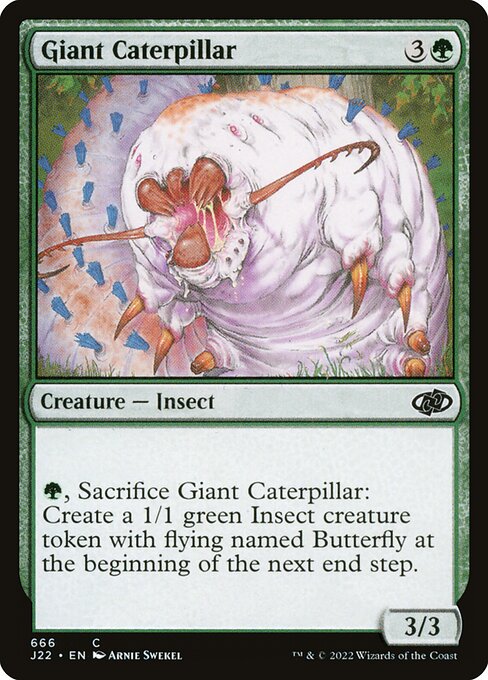 naokuroshop MTG [J22][666][緑][C][EN][大イモムシ/Giant Caterpillar] NM