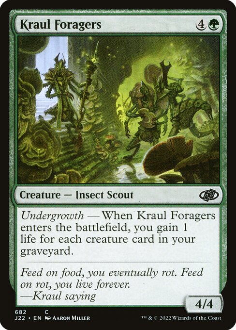 naokuroshop MTG [J22][682][緑][C][EN][クロールの食料隊/Kraul Foragers] NM