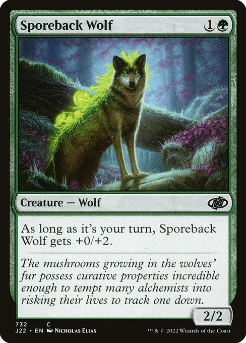 naokuroshop MTG [J22][732][緑][C][EN][胞子背の狼/Sporeback Wolf] NM