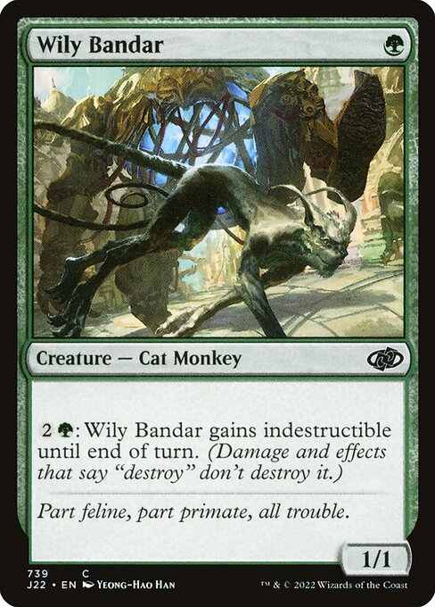 naokuroshop MTG [J22][739][緑][C][EN][狡猾な猫猿/Wily Bandar] NM