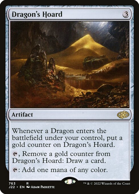 naokuroshop MTG [J22][763][茶][R][EN][ドラゴンの財宝/Dragon's Hoard] NM