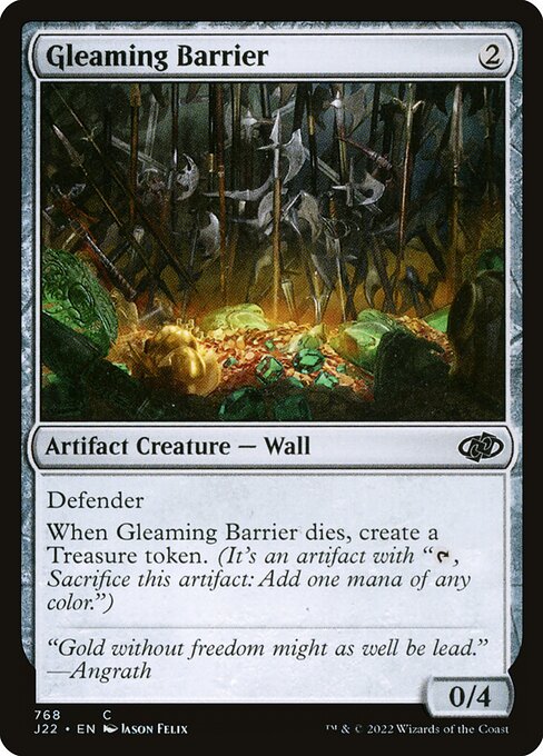 naokuroshop MTG [J22][768][茶][C][EN][煌めく障壁/Gleaming Barrier] NM