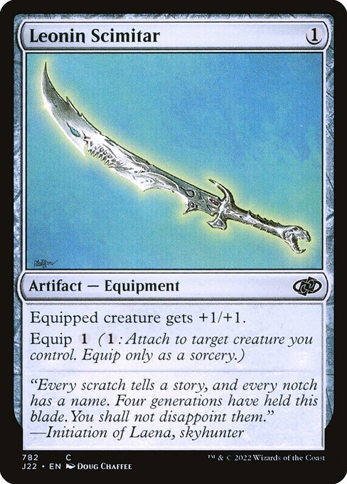 naokuroshop MTG [J22][782][茶][C][EN][レオニンの円月刀/Leonin Scimitar] NM