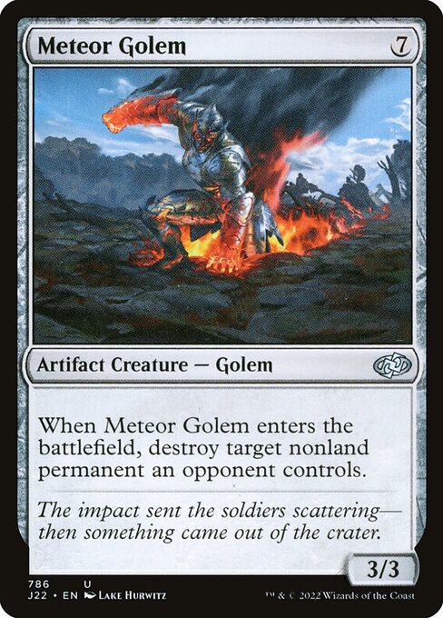 naokuroshop MTG [J22][786][茶][U][EN][隕石ゴーレム/Meteor Golem] NM