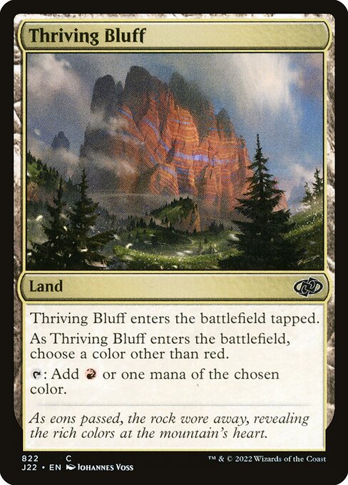 naokuroshop MTG [J22][822][土地][C][EN][興隆する絶壁/Thriving Bluff] NM