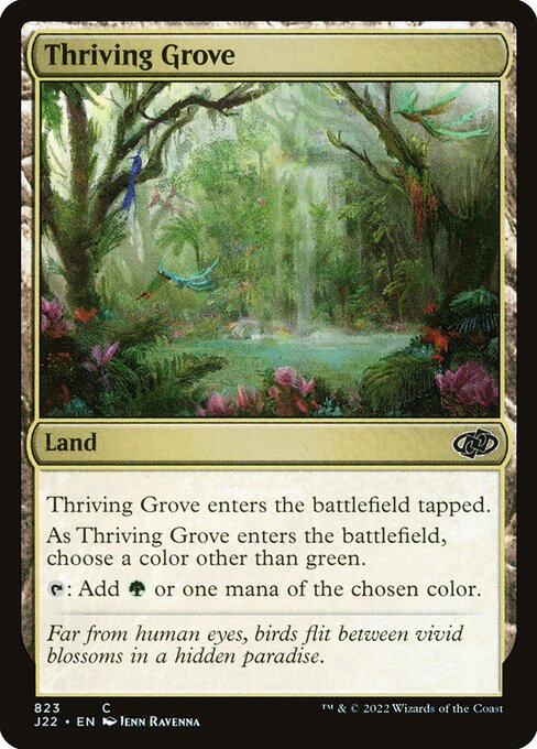 naokuroshop MTG [J22][823][土地][C][EN][興隆する木立/Thriving Grove] NM