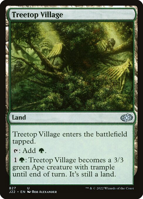 naokuroshop MTG [J22][827][土地][U][EN][樹上の村/Treetop Village] NM