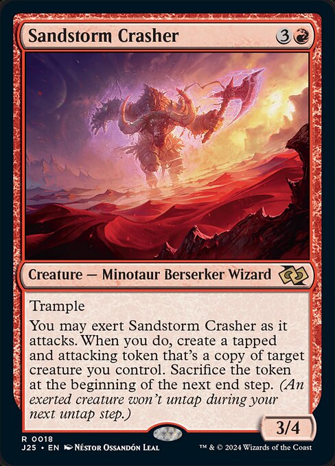 naokuroshop MTG [J25][0018][赤][R][EN][砂嵐の壊し屋/Sandstorm Crasher]（foil） NM