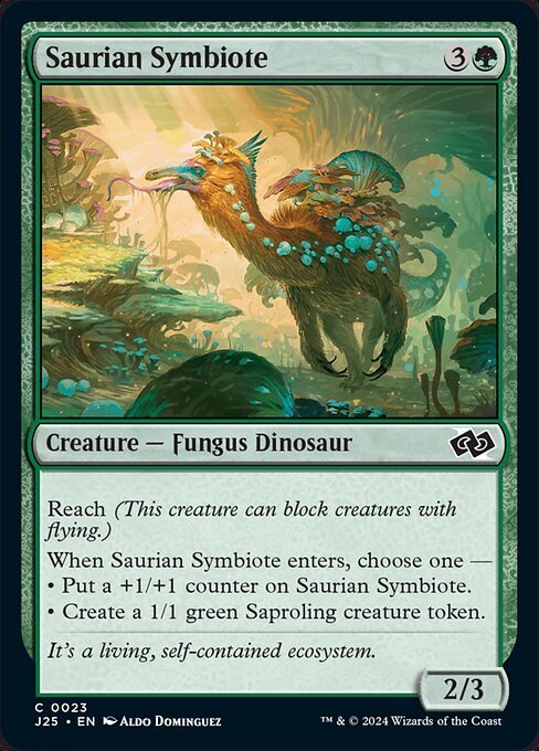 naokuroshop MTG [J25][0023][緑][C][EN][大トカゲの共生体/Saurian Symbiote]（foil） NM