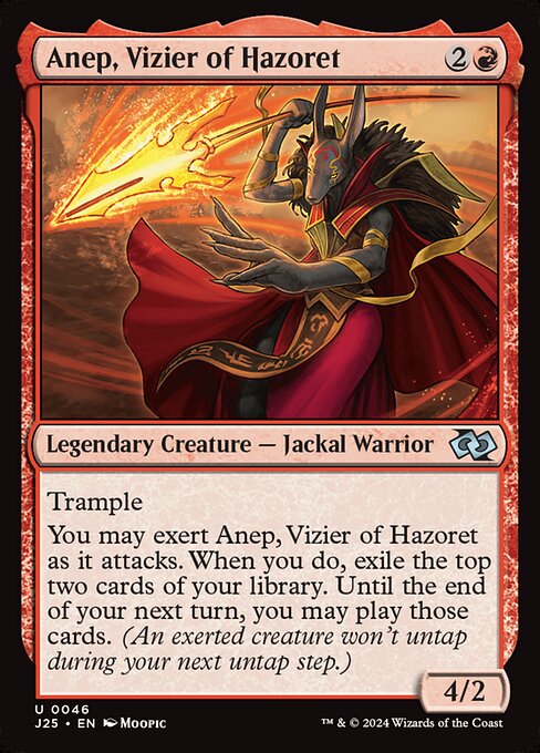 naokuroshop MTG [J25][0046][赤][U][EN][ハゾレトの侍臣、アネプ/Anep, Vizier of Hazoret]（foil） NM