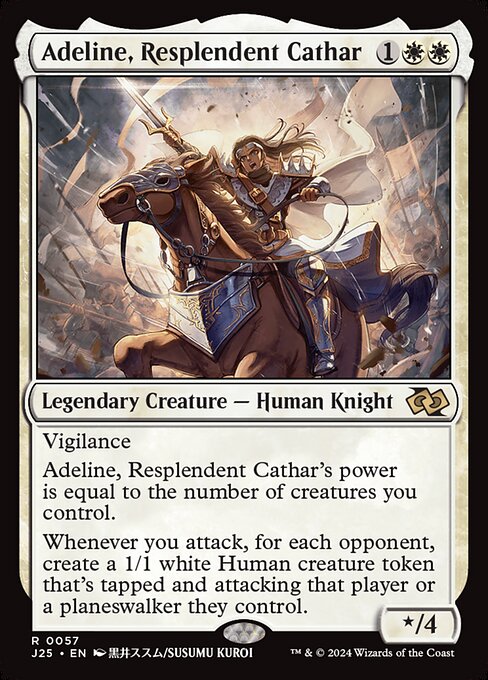 naokuroshop MTG [J25][0057][白][R][EN][輝かしい聖戦士、エーデリン/Adeline, Resplendent Cathar] NM