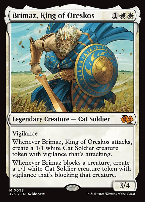 naokuroshop MTG [J25][0058][白][M][EN][オレスコスの王、ブリマーズ/Brimaz, King of Oreskos]（foil） NM