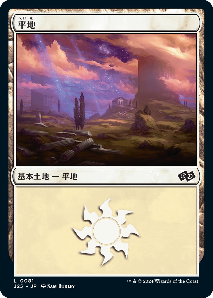 naokuroshop MTG [J25][0081][土地][C][JP][平地/Plains] NM