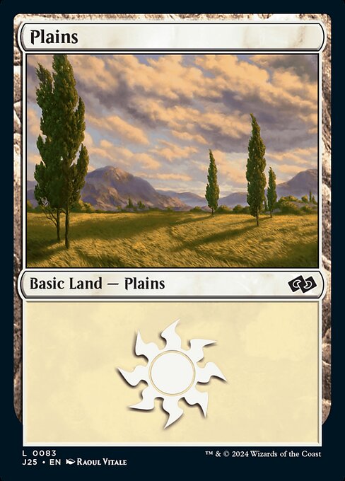 naokuroshop MTG [J25][0083][土地][C][EN][平地/Plains]（foil） NM