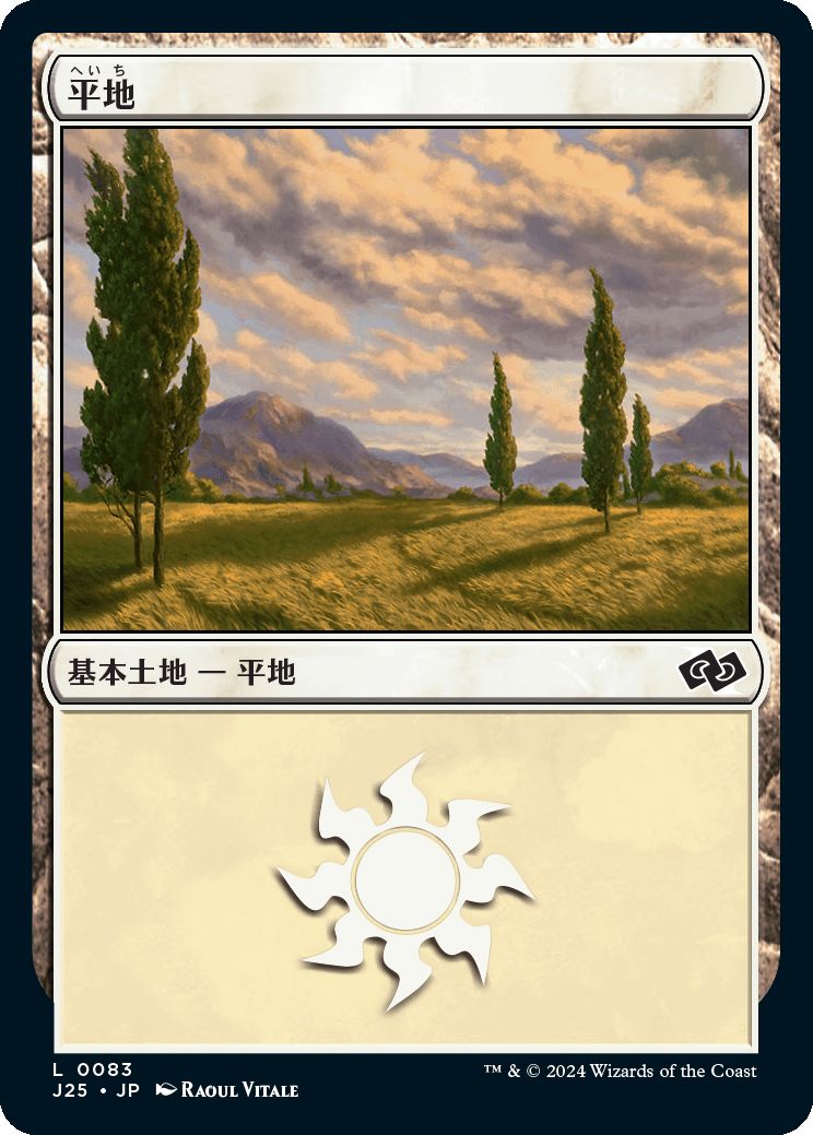 naokuroshop MTG [J25][0083][土地][C][JP][平地/Plains] NM