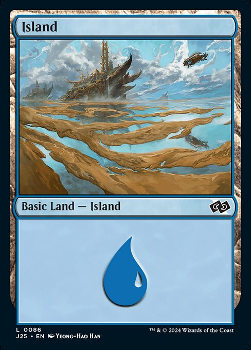 naokuroshop MTG [J25][0086][土地][C][EN][島/Island]（foil） NM