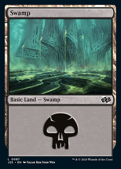 naokuroshop MTG [J25][0087][土地][C][EN][沼/Swamp]（foil） NM