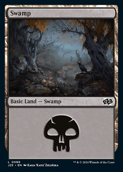 naokuroshop MTG [J25][0089][土地][C][EN][沼/Swamp]（foil） NM