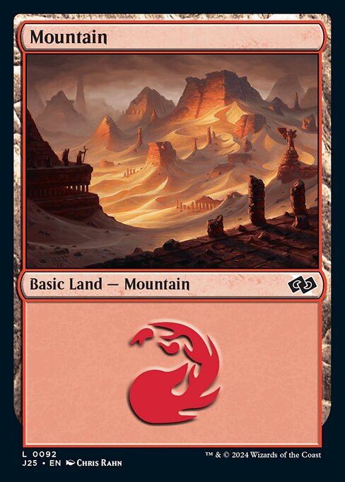 naokuroshop MTG [J25][0092][土地][C][EN][山/Mountain]（foil） NM