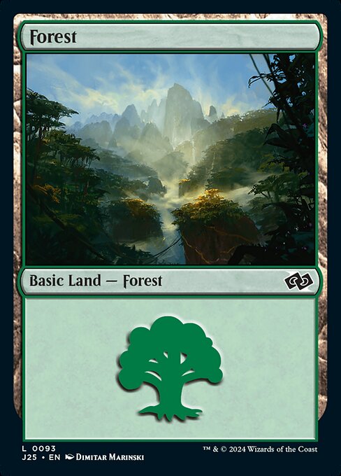 naokuroshop MTG [J25][0093][土地][C][EN][森/Forest]（foil） NM