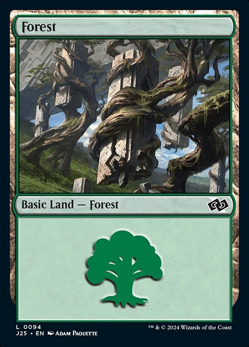 naokuroshop MTG [J25][0094][土地][C][EN][森/Forest]（foil） NM