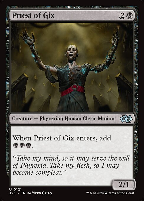 naokuroshop MTG [J25][0121][黒][U][EN][ギックスの僧侶/Priest of Gix]（foil） NM