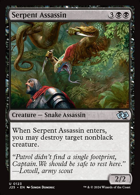 naokuroshop MTG [J25][0123][黒][U][EN][蛇人間の暗殺者/Serpent Assassin] NM