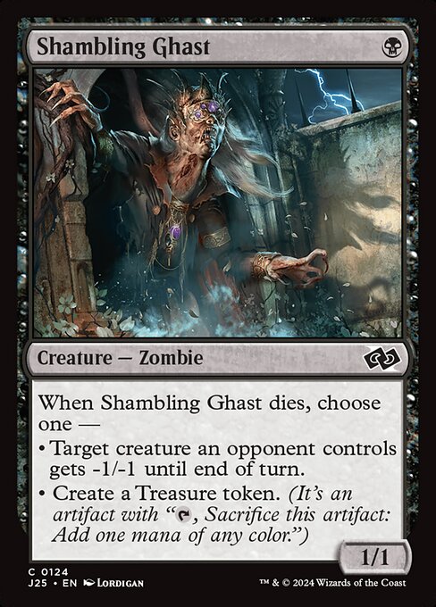 naokuroshop MTG [J25][0124][黒][C][EN][よろめく怪異/Shambling Ghast]（foil） NM