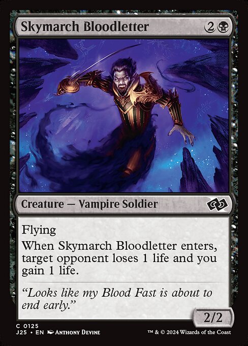 naokuroshop MTG [J25][0125][黒][C][EN][流血の空渡り/Skymarch Bloodletter]（foil） NM