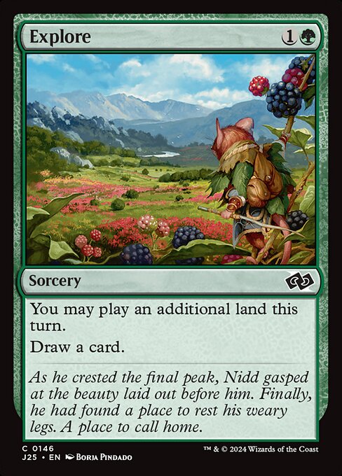 naokuroshop MTG [J25][0146][緑][C][EN][探検/Explore]（foil） NM