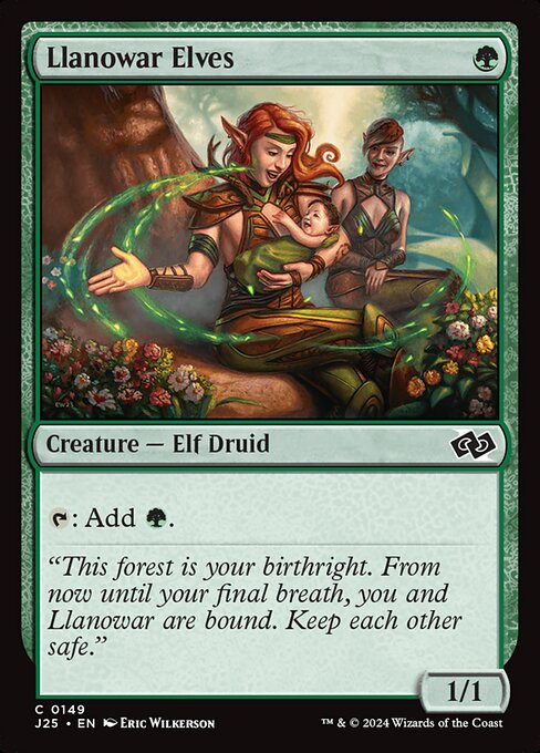 naokuroshop MTG [J25][0149][緑][C][EN][ラノワールのエルフ/Llanowar Elves]（foil） NM