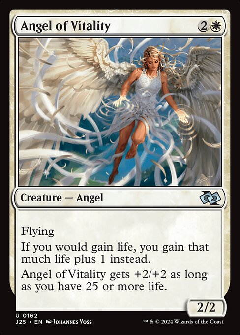 naokuroshop MTG [J25][0162][白][U][EN][生命力の天使/Angel of Vitality] NM