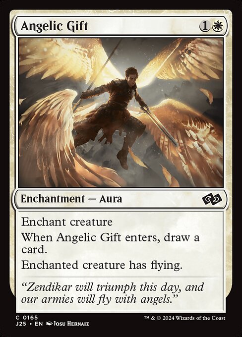 naokuroshop MTG [J25][0165][白][C][EN][天使の贈り物/Angelic Gift] NM