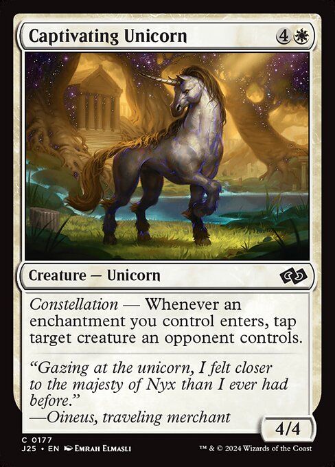 naokuroshop MTG [J25][0177][白][C][EN][蠱惑的なユニコーン/Captivating Unicorn] NM