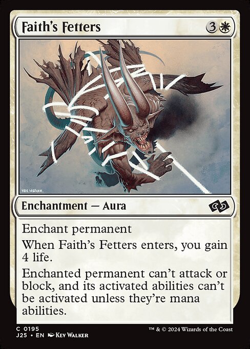 naokuroshop MTG [J25][0195][白][C][EN][信仰の足枷/Faith's Fetters] NM