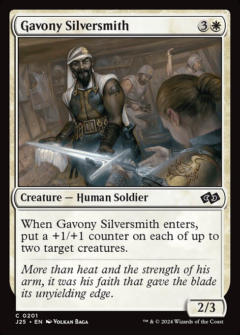 naokuroshop MTG [J25][0201][白][C][EN][ガヴォニーの銀鍛冶師/Gavony Silversmith] NM