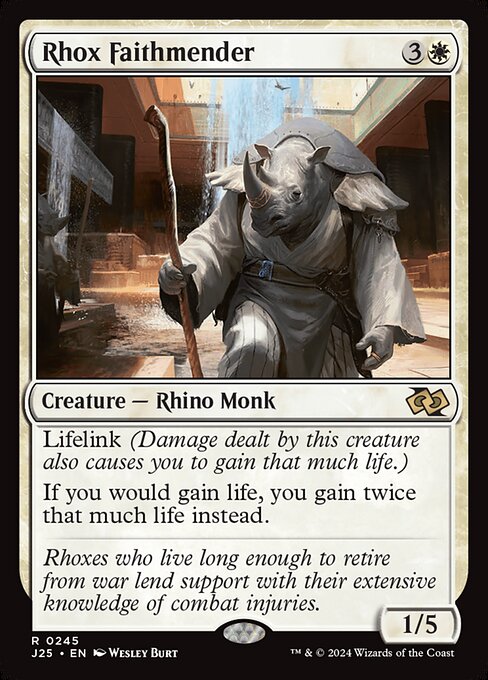 naokuroshop MTG [J25][0245][白][R][EN][ロウクスの信仰癒し人/Rhox Faithmender] NM