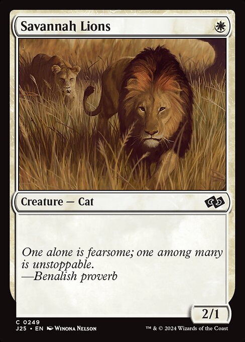 naokuroshop MTG [J25][0249][白][C][EN][サバンナ・ライオン/Savannah Lions] NM